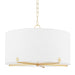 Mitzi - H519805-AGB - Five Light Chandelier - Darlene - Aged Brass