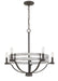 Cal Lighting - FX-3733-5 - Five Light Chandelier - Brig - Natural Wood/Iron