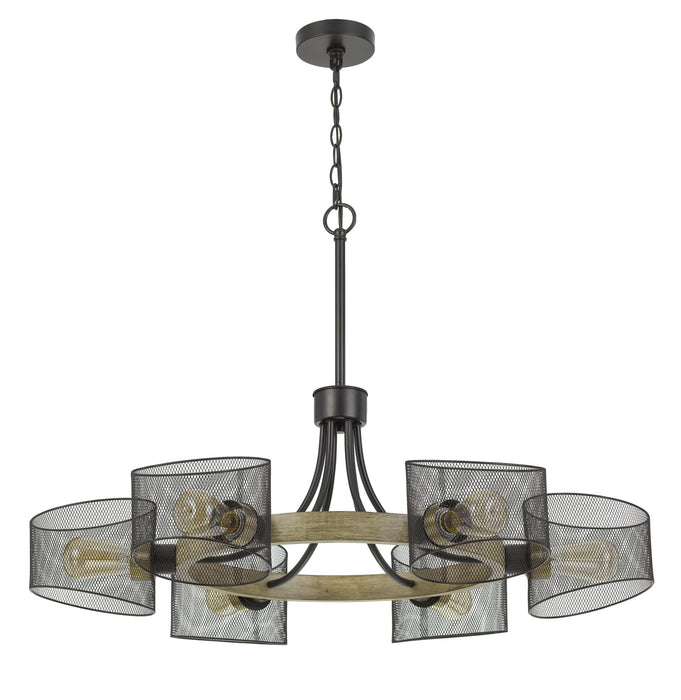 Cal Lighting - FX-3742-6 - Six Light Chandelier - Dronten - Wood/Black