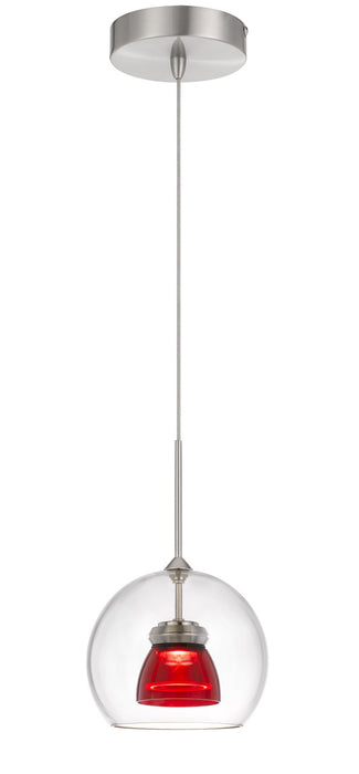 Cal Lighting - UP-335-CL-REDCL - LED Mini Pendant - Red Clear