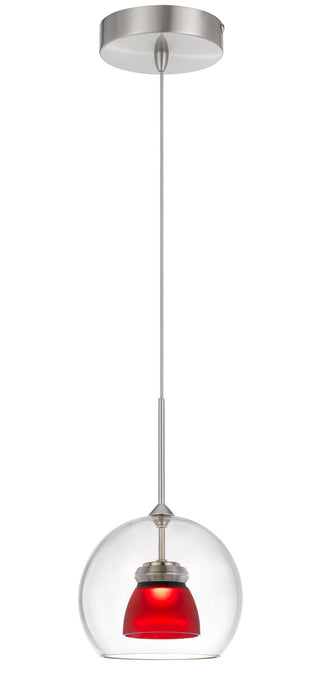 Cal Lighting - UP-335-CL-REDFR - LED Mini Pendant - Frosted Red