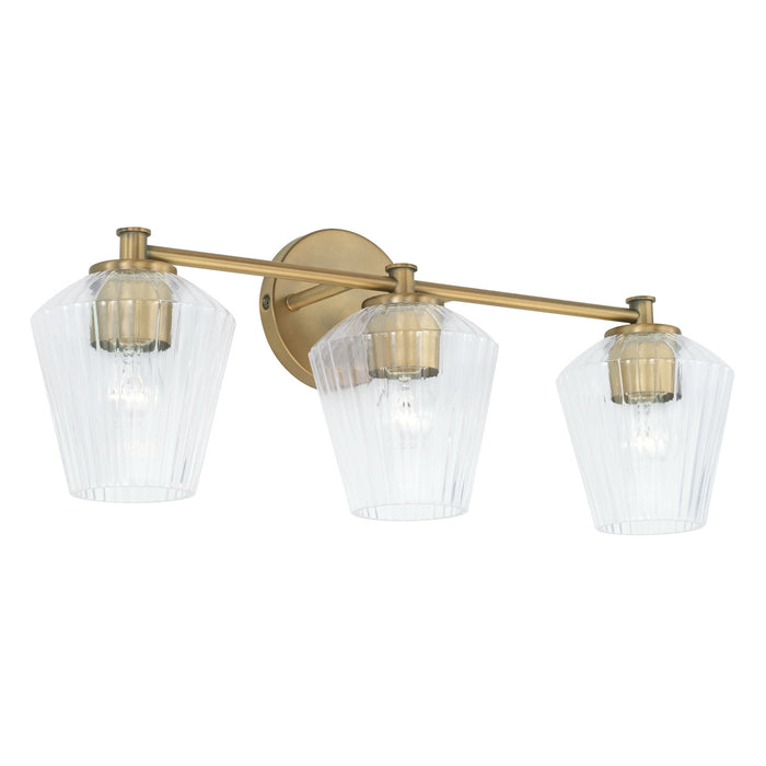 Capital Lighting - 141431AD-507 - Three Light Vanity - Independent - Aged Brass