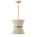 Capital Lighting - 341211NP - One Light Pendant - Cecilia - Bleached Natural Rope and Patinaed Brass