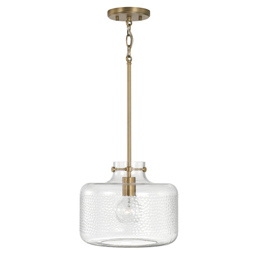 Capital Lighting - 342512AD - One Light Pendant - Independent - Aged Brass