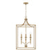 Capital Lighting - 542641AD - Four Light Foyer Pendant - Abbie - Aged Brass