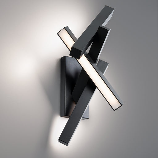 Modern Forms - WS-W64824-BK - LED Outdoor Wall Light - Chaos - Black