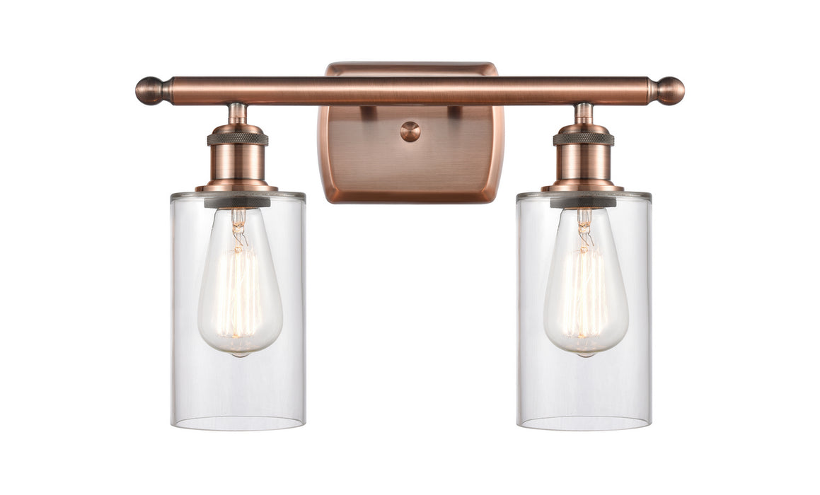 Innovations - 516-2W-AC-G802 - Two Light Bath Vanity - Ballston - Antique Copper