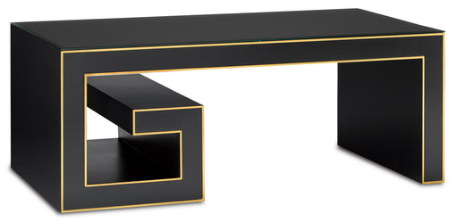 Currey and Company - 3000-0179 - Cocktail Table - Barry Goralnick - Caviar Black/Gold