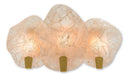 Currey and Company - 5000-0170 - Three Light Wall Sconce - Faux Rock Crystal/Gold Leaf