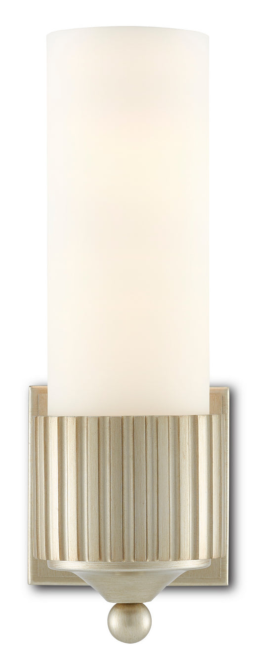 Currey and Company - 5000-0178 - One Light Wall Sconce - Barry Goralnick - Silver Leaf/Frosted Glass