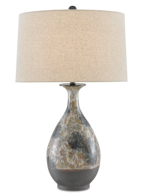 Currey and Company - 6000-0658 - One Light Table Lamp - Cream/Blue/Brown