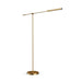 Alora - FL316655VBMS - LED Floor Lamp - Astrid - Vintage Brass/Metal Shade