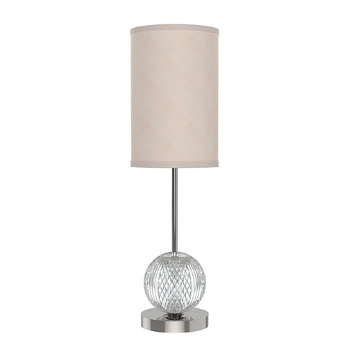 Alora - TL321201PNWL - LED Table Lamp - Marni - Polished Nickel/White Linen