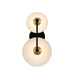 Kalco - 513622BWB - LED Wall Sconce - Redding - Matte Black w White and Brass Accent