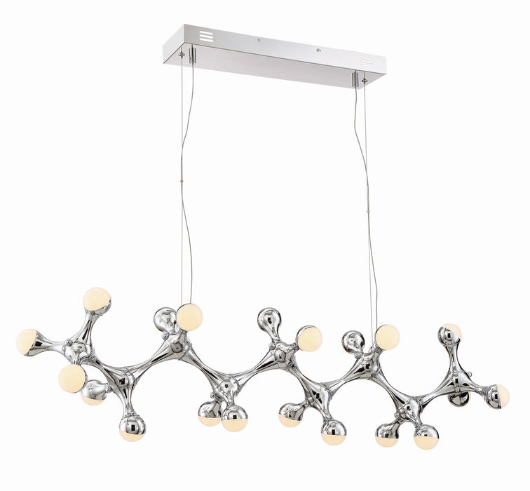 Zeev Lighting - CD10190-LED-CH - LED Chandelier - Molecule - Chrome With Acrylic Shade