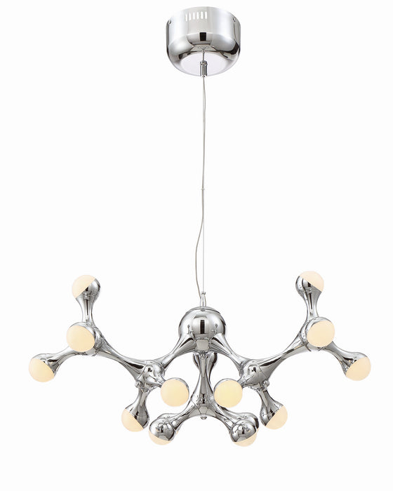 Zeev Lighting - CD10196-LED-CH - LED Chandelier - Molecule - Chrome With Acrylic Shade