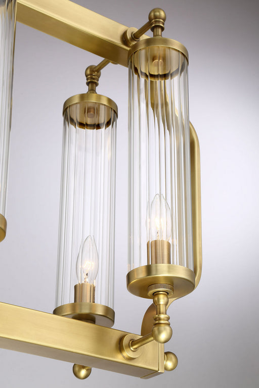 Zeev Lighting - CD10227-8-AGB - Chandelier - Regis - Aged Brass With Fluted Glass