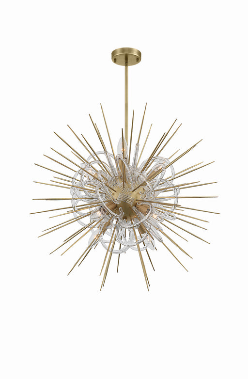 Zeev Lighting - CD10266-8-AGB - Chandelier - Flare - Aged Brass With Acrylic