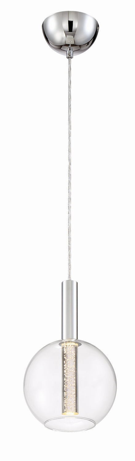 Zeev Lighting - MP40029-LED-CH - LED Mini Pendant - Empire - Chrome With Seeded Acrylic