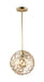 Zeev Lighting - P30037-1-SG - Pendant - Helios - Matte Gold