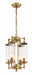 Zeev Lighting - P30070-4-AGB - Pendant - Regis - Aged Brass With Fluted Glass