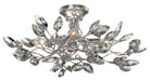 Zeev Lighting - SF50004-4-SL-CL - Semi Flush - Misthaven - Silver Leaf With Clear Crystal
