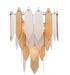 Zeev Lighting - WS70012-3-CH-ABF - Wall Sconce - Stratus - Chrome Frame Amber & Frosted Glass