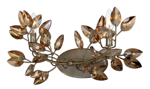 Zeev Lighting - WS70015-2-SL-AGP-CC - Wall Sconce - Misthaven - Silver Leaf With And Antique Gold Paint And Champagne Crystals