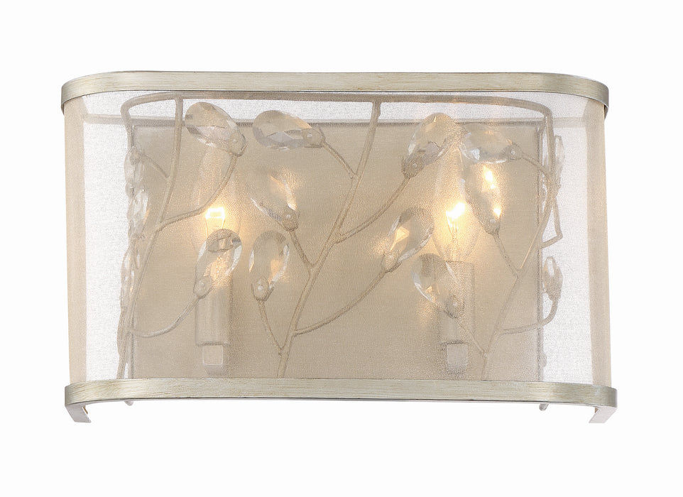 Zeev Lighting - WS70026-2-BNS - Wall Sconce - Vine - Burnished Silver With Crystal