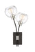 Zeev Lighting - WS70028-2-PN+MBK - Wall Sconce - Pierre - Polished Nickel / Matte Black With Glass