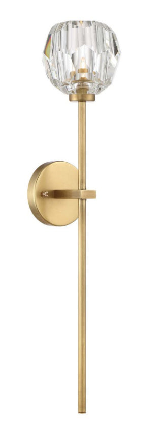 Zeev Lighting - WS70030-1-AGB - Wall Sconce - Parisian - Aged Brass With Crystal