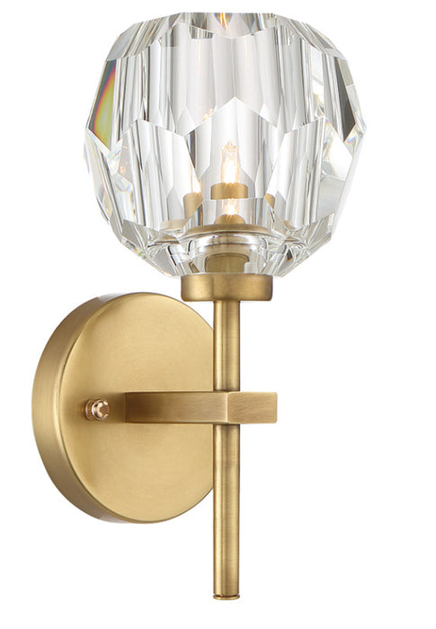 Zeev Lighting - WS70032-1-AGB - Wall Sconce - Parisian - Aged Brass With Crystal