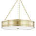 Hudson Valley - 2230-AGB - Six Light Pendant - Gaines - Aged Brass