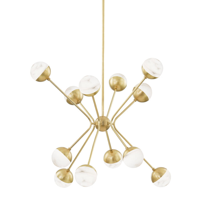 Hudson Valley - 2836-AGB - LED Chandelier - Saratoga - Aged Brass