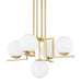 Hudson Valley - 5085-AGB - Five Light Chandelier - Tanner - Aged Brass