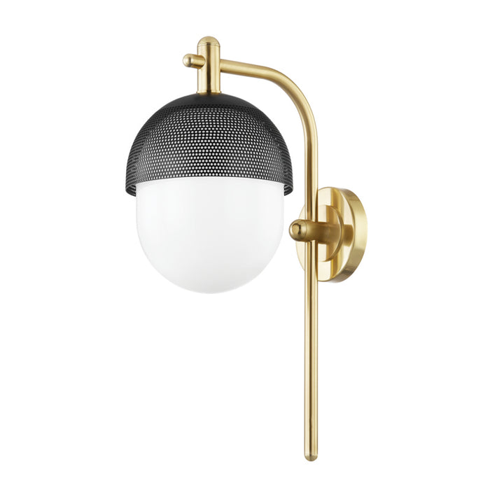 Hudson Valley - 6100-AGB/BK - One Light Wall Sconce - Nyack - Aged Brass/Black