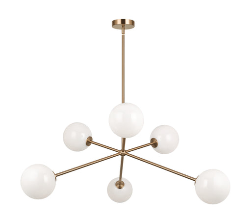 Matteo Lighting - C81706AGOP - Chandelier - Novo - Aged Gold Brass