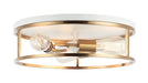 Matteo Lighting - M15503WHAG - Flush Mount - Clarke - White / Aged Gold Brass