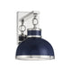 Savoy House - 9-8884-1-174 - One Light Wall Sconce - Corning - Navy W/ Polished Nickel