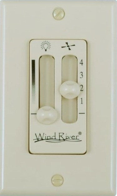 Wind River Fan Company - WSC4402AL - Dual Fan Light Wall Control - Control - almond