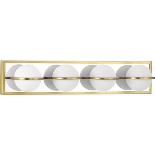 Progress Lighting - P300313-012-30 - Four Light Bath Bracket - Pearl LED - Satin Brass