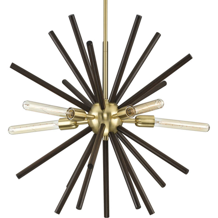 Progress Lighting - P400270-012 - Five Light Chandelier - Thorpe - Satin Brass