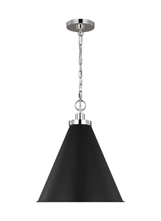 Generation Lighting - CP1271MBKPN - One Light Pendant - Chapman & Myers - Midnight Black