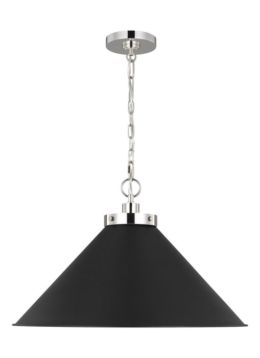 Generation Lighting - CP1311MBKPN - One Light Pendant - Chapman & Myers - Midnight Black