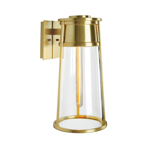 Norwell Lighting - 1246-SB-CL - One Light Wall Sconce - Cone Outdoor Small - Satin Brass