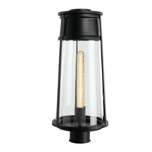 Norwell Lighting - 1247-MB-CL - One Light Post Mount - Cone Outdoor Post - Matte Black