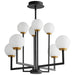 Oxygen - 3-28-1540 - LED Chandelier - Bonzo - Black/Aged Brass