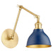 Quorum - 5392-3280 - One Light Wall Mount - Aged Brass w/ Blue