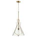 Quorum - 8426-80 - One Light Pendant - Aged Brass w/ Textured Glass