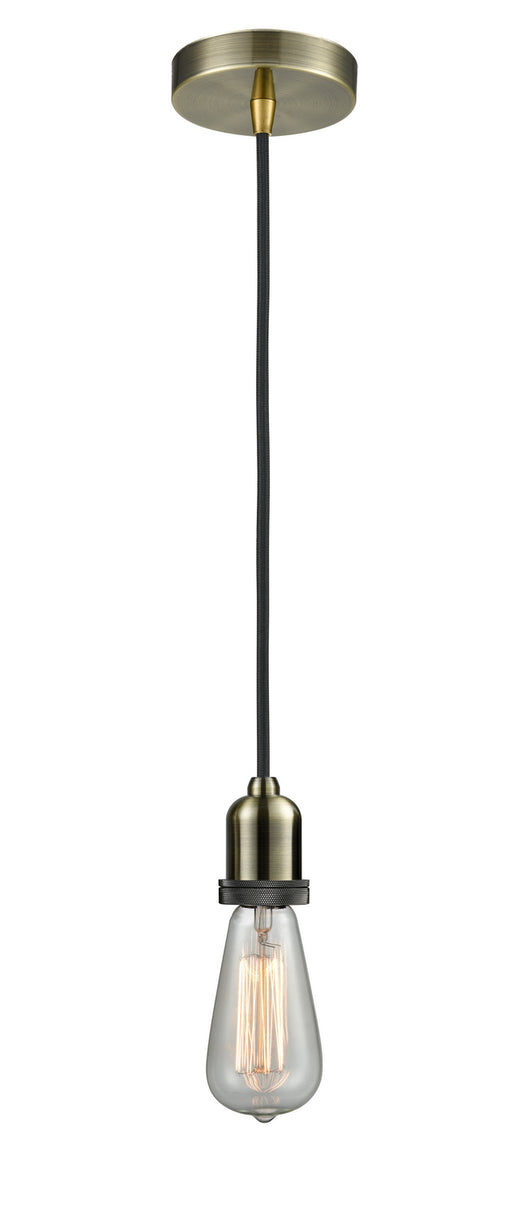 Innovations - 100AB-10BK-0AB - One Light Mini Pendant - Whitney - Antique Brass